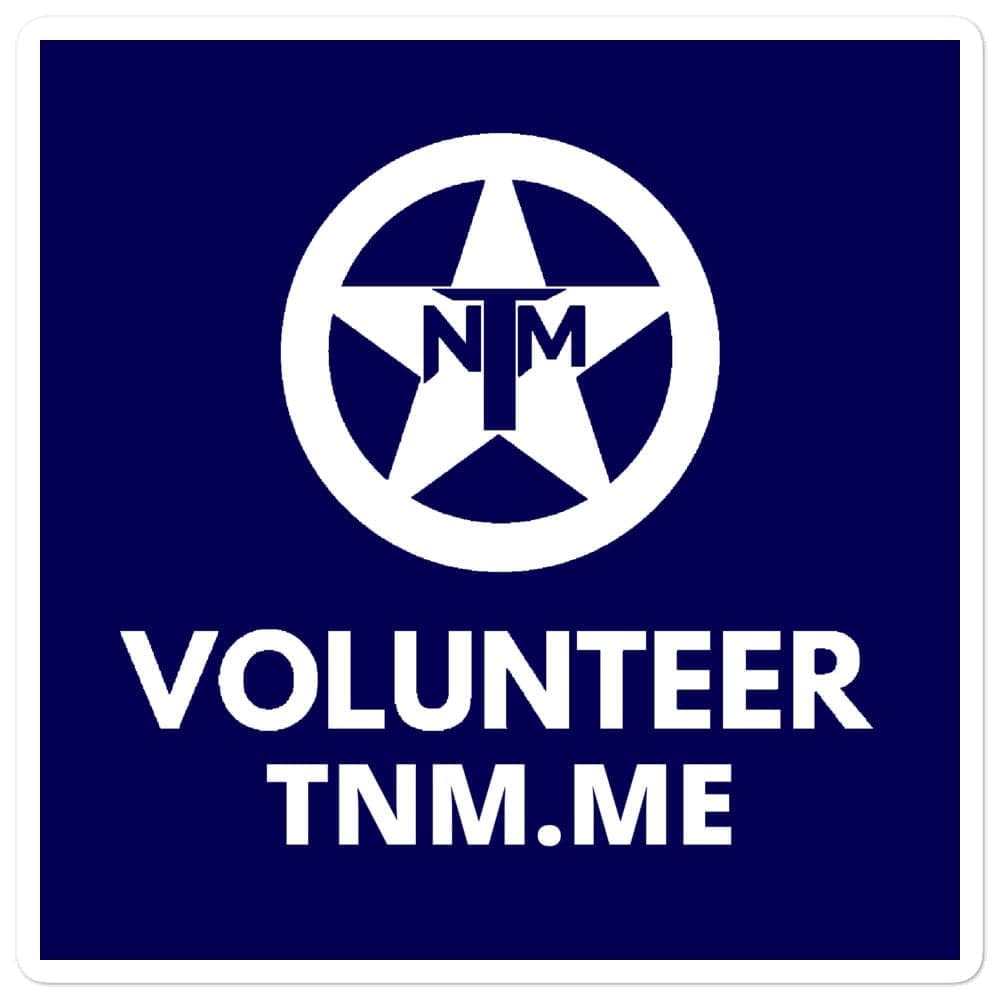 TNM Volunteer Stickers